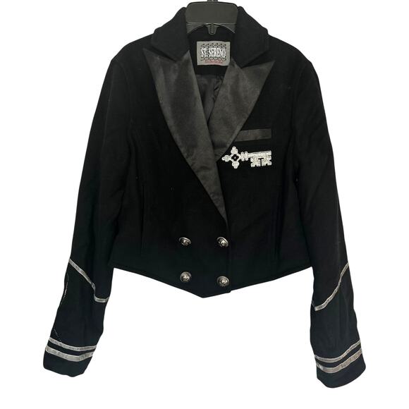 NWOT St. Sereno Sailor Double-Breasted Blazer Jacket Size Small - Picture 1 of 4